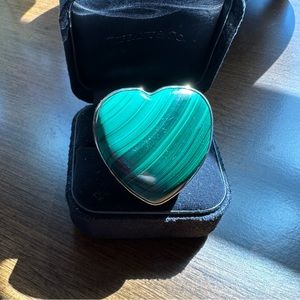 Charles Albert Green Heart Ring